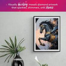 1件成人5D钻石画套装，水晶水钻艺术品，圆形钻石DIY，适合初学者和爱好者，马赛克墙面艺术装饰，无框家居墙面装饰礼品，适用于卧室、客厅、节日礼物 - 無框 - 查看 3