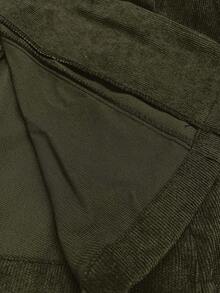 Blazer casual de mujer de unicolor, cuello de solapa, manga larga, un botón, otoño - Verde militar - Ver 3