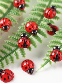 Cute Cartoon Ladybug Nail Charms Resin Insect Flatback Seven-Spotted Ladybug Summer Insects Nail Art Decorations DIY Manicure Accessories Nail Supplies - Multicolor - View 4