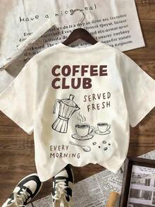 Camiseta  Iced Coffee And Sunshine, Camiseta Iced Coffee, Regalos para Amantes del Café, Camiseta de Verano, Camiseta Summer Vibes, Camiseta de Café - Albaricoque 5 - Ver 2