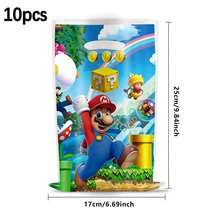 10Pcs 2026 New Super M-Ario Themed Pouches Rainbow Edition M-Ario Jump With Block Coin Pipe Koopa For Birthday Celebration Random Style - Multicolor - View 7