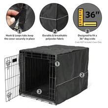- Funda para jaula de perro, Negro, 91.44 cm - como en la foto - Ver 4