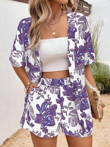 Conjunto de dos piezas para mujer para uso diario - Azul - Ver 7