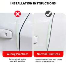 6pcs Car Body Protection Stickers, Edge Protector, Mirror Anti-Collision & Scratch Protector, Protect Your Car Doors - Side Protection Devices And Mirror Covers, Self-Adhesive, Durable, Scratch-Resistant, Self-Adhesive Protective Film, Durable Material, High-Quality Adhesive, Bumper Protection, Car Enthusiasts, Auto Detailing - 6Pcs - View 8