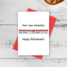 Happy Retirement Cards, Retiree Congratulations Card, 'Your New Schedule', Funny Retirement Cards, Retirement Gifts For Colleagues And Friends - Multicolor - View 6