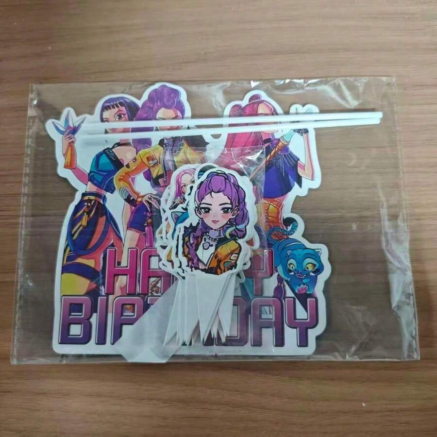 25pcs/Set K-Pop Girl Group Cake Toppers Birthday Party Decorations - Multicolor - View 1