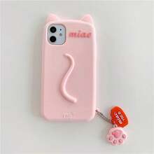 Only 1 Included . Fundas Cute 3D Cartoon Girl Silicone Phone Women, Soft Plush-Like Shockproof Cover, Summer Aesthetic Girly Phone Accessories, Compatible With 11 To 17 Series - 13 Pro, 13 Pro, 14, 14 Plus Phone, 15 Cases, 15 Plus Phone, 15 Pro, 16 Cases, Phone 16 Pro, 16 Plus Phone, 16 Pro, 16e Phone, 17, 17 Pro, 17 Pro, 17 Pro, Full-Body, Anti-Scratch, Cute Kawaii Style, Girls & Teens. Kawaii 3D Cartoon Ears Soft Phone 11 12 13 14 15 16 Pro XS X XR 6 8 Plus Shockproof Protective Cover - Hồng - Xem 11
