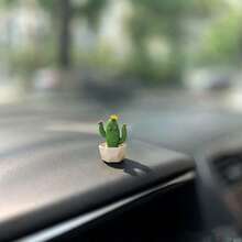 1pc Miniature Landscape Creative Elegant Fresh Small Potted Plant, DIY Car Interior Decor, Desktop Ornament, Office Workstation Computer Screen Decoration Accessory - Small Potted Plants - View 14