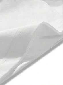 Camiseta manga corta cuello redondo 100% algodón, estampado trendy, tejido ligero y ventilado, estilo moda casual, apta para vida diaria, salidas informales y citas en primavera, verano y otoño - Blanco - Ver 4