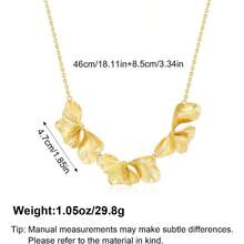 Statement Flower Necklace For Women Gold Plated Chunky Floral Collar Boho Choker Jewelry - 花卉 229A - 查看 6