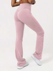2026 Sodalemon Women's Black Slim Fit Flared Yoga Sweatpants For Spring - 羅莎 - 查看 5