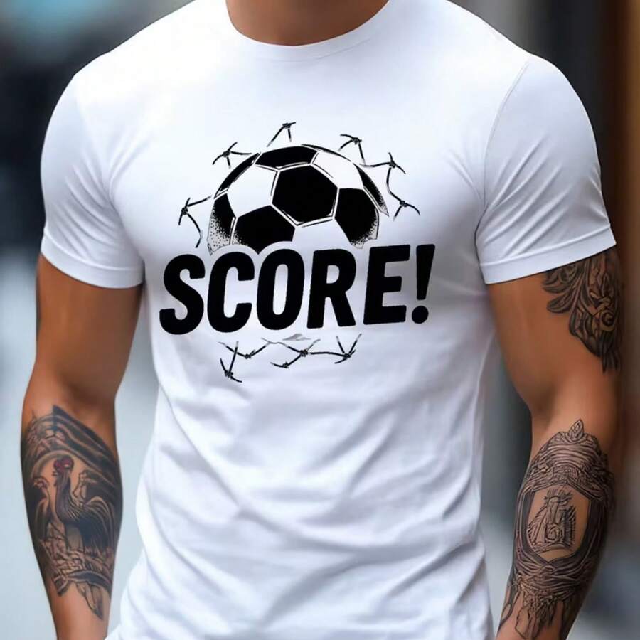 Printed T-Shirt For Men And Women - 白色 - View 1