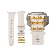 3pcs Zinc Alloy Rhinestone Decorated Bands, Suitable For Apple Watch Bands, Easy To Transform Smart Watch, Create Delicate Daily And Date Outfits, Full Of Girly Charm (Watch Band Not Included) - Mouldless - View 7