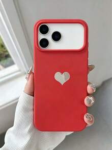 Ốp điện thoại hình trái tim màu đen đơn giản, tương thích với iPhone 17 Pro Max/17 Pro/17 Air/17/16 Pro Max/16 Pro/16/16 Plus/15/15 Pro Max/15 Pro/15 Plus/11/12/13/14 Pro Max/11 Pro/11 Pro Max/12 Pro/12 Pro Max/13 Pro/13 Pro Max/14 Pro/14 Pro Max/14 Plus, thiết kế sáng tạo dành cho cả nam và nữ. - Đỏ - Xem 4