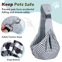 16lb/7.5KG Capacity Adjustable Shoulder Pet Carrier Bag, Breathable Foldable Travel Tote For Small/Medium Dogs & Cats, Suitable For Poodle, Teddy, Pomeranian - Multicolor - View 7