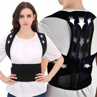 2026 New Unisex Adjustable Back Posture Corrector, Back Straightener For Hunchback & Scoliosis, Full Back & Shoulder Support, Spine Corrector Posture Trainer With Adjustable Waist Belt