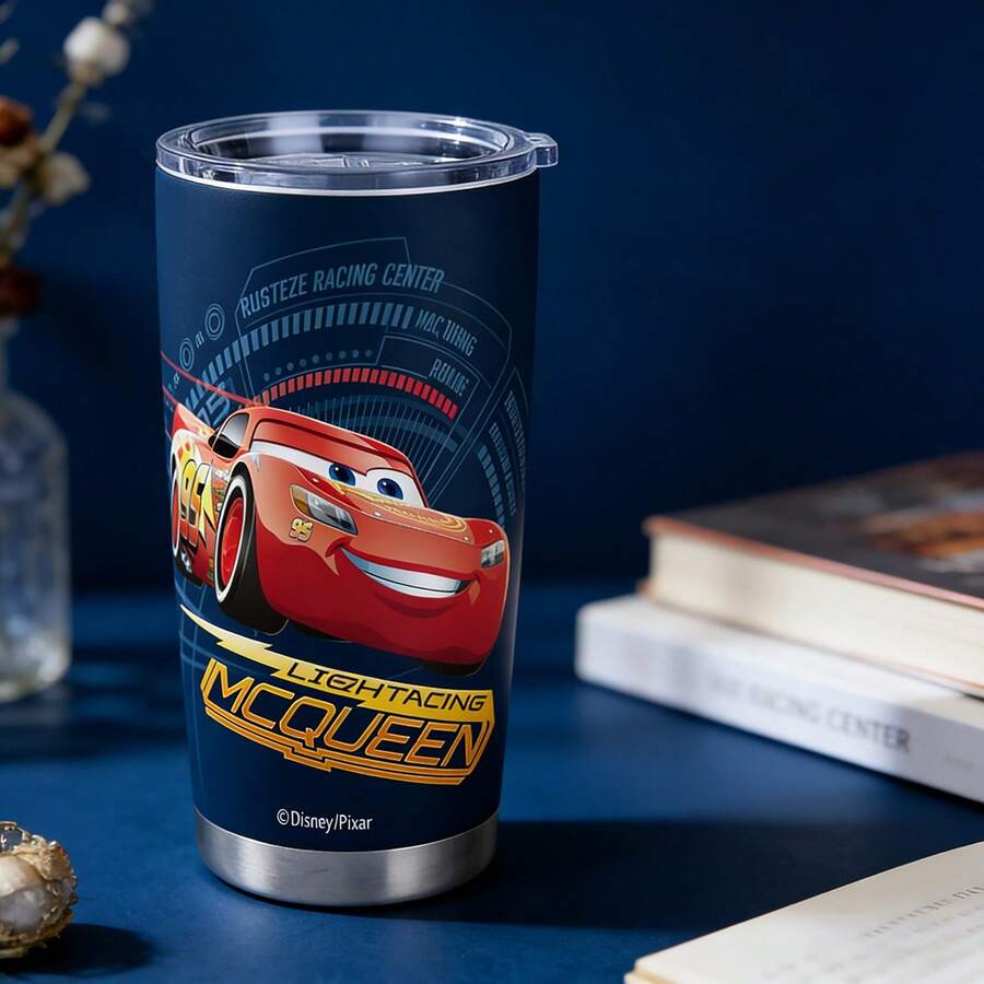 Bình giữ nhiệt MINISO X Disney Pixar Cars Lightning McQueen 20oz, cốc giữ nhiệt chân không bằng thép không gỉ có nắp, cốc du lịch tái sử dụng cho đồ uống nóng và lạnh, bền chắc. - Nhiều màu - Xem 1