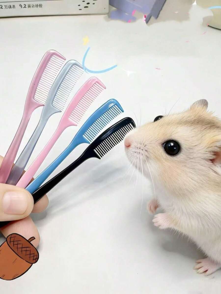 Lược chải lông mini cho thú cưng, lược gỡ rối lông cho chuột hamster, chuột cống và thỏ.