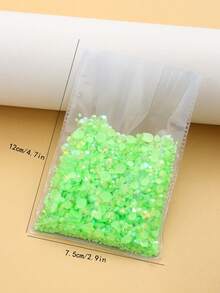 2MM-6MM 混合尺寸 2000顆/包 圓形平底樹脂水鑽果凍糖 AB色亮面亮片 DIY 寶石珠，背膠珠飾裝飾，適用於衣服、包包、鞋子、馬克杯、瓶子、保溫杯、手機、DIY 配件 - 淺綠45 - 查看 6