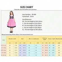 Váy hầu gái lễ hội bia cho trẻ em, trang phục truyền thống Đức, váy bé gái lễ hội tháng Mười, váy đóng vai người hầu nông trại, váy dự tiệc, váy lễ hội hóa trang. - Nhiều màu - Xem 11