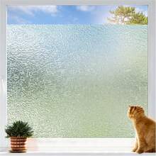 1 Roll Self-Adhesive Window Privacy Film - 9 Mil Thick Modern Design, Static Cling PVC Film, Suitable For Home Office Bedroom Living Room Decor, Easy To Clean Surface - Volume 1 - View 11