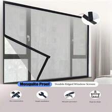 YOKIO Black Window Mosquito Net, Invisible Fiberglass, Thin Mesh Breathable, Suitable For Window Screen, Insect Net, Window Insect Screen. Can Be Installed By Yourself; Screen Door Invisible And Insect-Proof. - Screen Windows - View 94