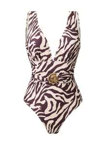 Swim Oasis Set de 2 piezas que incluye 1 traje de baño entero de un solo color y 1 falda larga de malla para playa, verano y vacaciones - Multicolor 2 - Ver 3