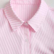 Sweetro Sweet & Fresh Pink Short Sleeve Shirt Dress, Waist Cinched Slimming Stylish Blouse Dress For Summer - Rosa - Ver 6