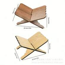Wooden Bookshelf, Home Study Desk Book Display Rack, Desktop Book Storage Organizer, Reading Shelf, Hotel Decor - Multicolor - View 4