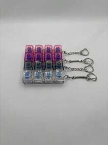 1 pieza Adorno de tecla multicolor para alivio del estrés - Colgante de tecla de teclado mecánico - Regalo del Día de San Valentín y accesorio de moda - Mezcla de colores - Ver 8