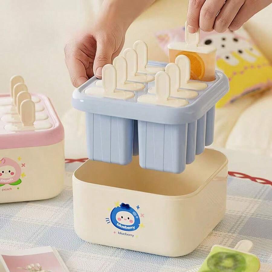 Estante para helados - Soporte para helados, bandeja de molde portátil, adecuado para postres de verano, estante para paletas | Estante para helados | Material PP duradero, opción ideal para congelar cubitos de hielo, accesorio de cocina esencial - Multicolor - Ver 1