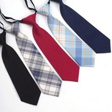 5pcs Boy's Necktie Pre-Tied Adjustable Neck Strap Tie For Wedding Graduation School Uniforms - Blue - View 5