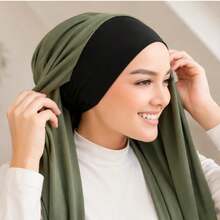 2 Stücke/Set atmungsaktive rutschfeste dehnbare Beanies, verstellbare Stirnbänder, weiche hautfreundliche Modal-Fütterung als tägliche Kopfbedeckung - Seegras-Hutset, weiß + weiß - Übersicht 7