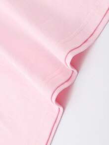 Camiseta manga corta cuello redondo 100% algodón, estampado trendy, tejido ligero y ventilado, estilo moda casual, apta para vida diaria, salidas informales y citas en primavera, verano y otoño - rosa - Ver 4