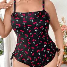 Swim Mod Traje de baño de una pieza con camisola con estampado integral para mujer de talla grande, adecuado para vacaciones en la playa, fiesta en la piscina, fiesta en la playa Traje de playa floral Traje de baño floral Traje de baño floral de una pieza Traje de baño de verano para mujer Trajes de baño de una pieza para mujer - Multicolor - Ver 5