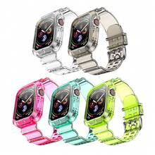 BEIMUSON Funda protectora transparente todo en uno para Apple Watch Ultra, Series 11/10/9/8/7/6/5/4/3, cobertura completa a prueba de golpes, carcasa blanda, ligera y duradera, instalación sin herramientas - Multicolor - Ver 4