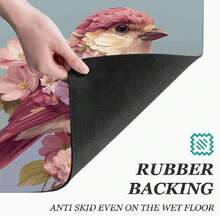 1 pieza Estera absorbente con estampado floral y de pájaros en rosa para cafetera, platos - Estera protectora absorbente de poliéster para escritorio con almohadilla antideslizante de goma, para decoración de la encimera de la cocina, bar en casa y mesa de comedor - Multicolor - Ver 10