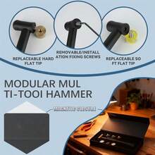 6件套可互换珠宝制作锤头工具组，多功能，适用于金属成型、雕刻和金匠工艺 - 6款錘子 - 查看 3