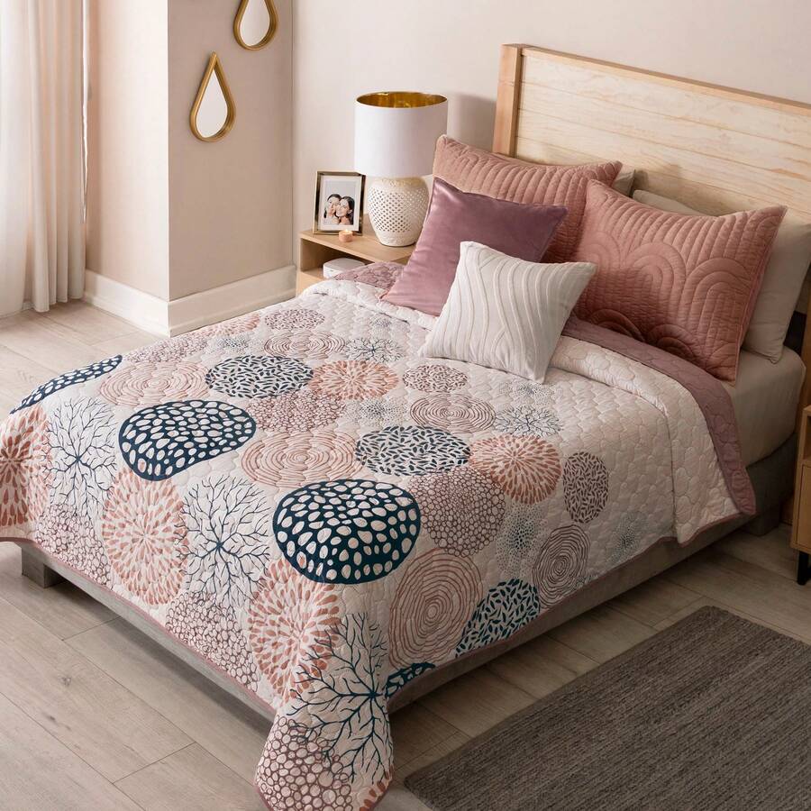 Novo Ultra Light Double Duvet Plain And Printed Vianney Various Colors Two Views Thin - 淡紫色 - 查看 1
