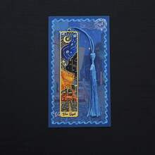 1pc Metal Bookmark With Tassel, Golden Hollow Design, Van Gogh Painting Theme, Reading Accessory Gift Suitable For Book Lovers, Writers, Readers, Students, Teenagers, Men, Women And Adults. This Is The Perfect Gift For Family Or Friends. Back To School Supplies. - Green - View 14