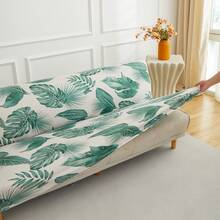 1pc Printed Stretch Sofa Bed Cover, Easy Installation, Multiple Sizes, Botanical Leaf Pattern, Essential For All Seasons - Multicolor - View 9