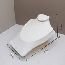 新款白色不对称半倾斜式人体饰品展示架,适用于各种款式和佩戴者的项链。 - 彩色 - 查看 11