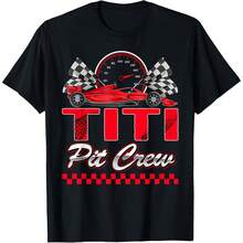 Titi2 Pit Crew Racing Family Race Car Birthday Boy T-Shirt - Black - View 1