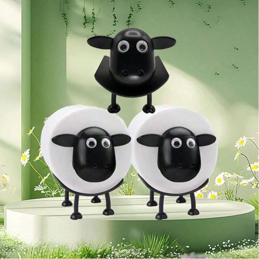 Sheep Toilet Paper Holder 2 Packs, Freestanding 3D-Printed Toilet Paper Organizer, Funny Toilet Paper Holder Bathroom Set, Cute Bathroom Decor For Home Or Guest Bath, Great Gift Idea - Multicolor - View 1