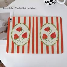 1 chiếc ốp lưng máy tính bảng xoay 360° họa tiết dâu tây sọc retro, có chân đế từ tính đa góc và chức năng tự động tắt/mở màn hình, tương thích với iPad Pro/Air, , Pad 5/6/7, Matepad. - Nhiều màu - Xem 4