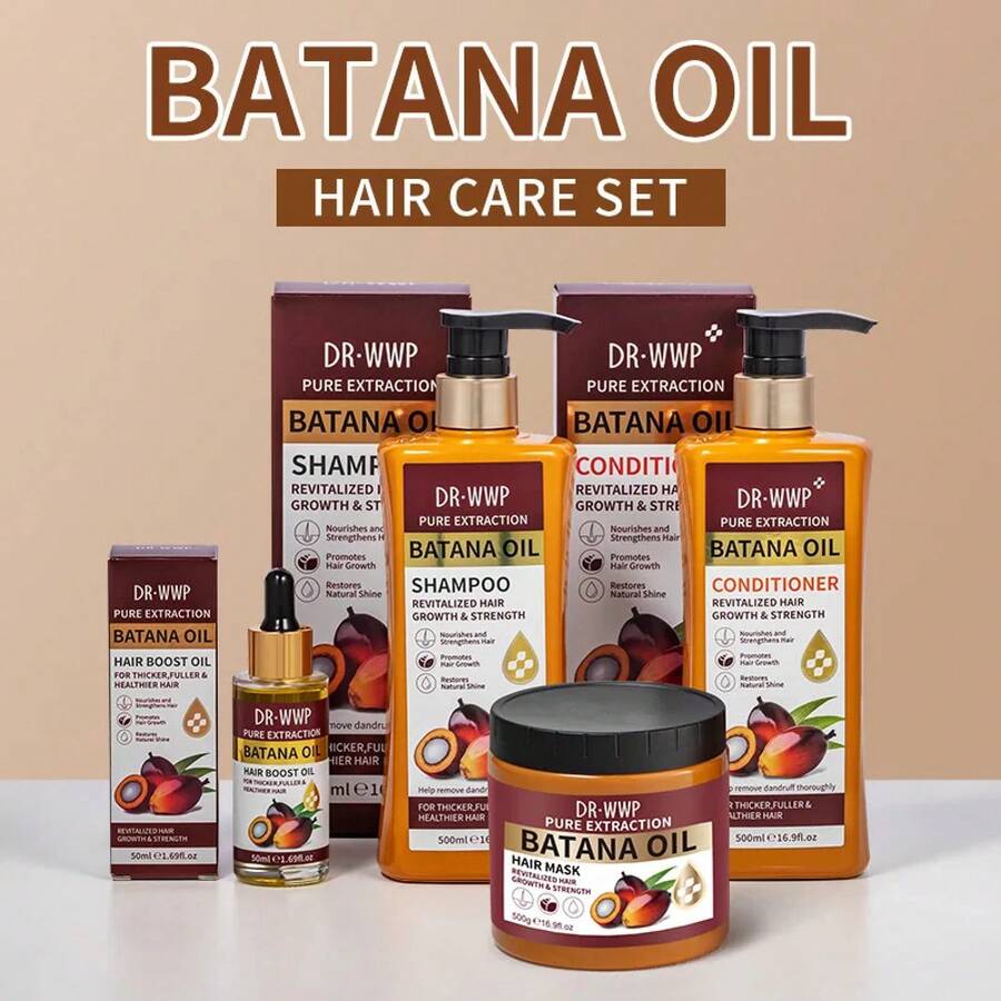 Juego de champú y acondicionador de aceite de Batana de 500 ml para el cuidado hidratante, suaviza el cabello y mejora la sequedad y el Frizz - Acondicionador 500ml - Ver 1