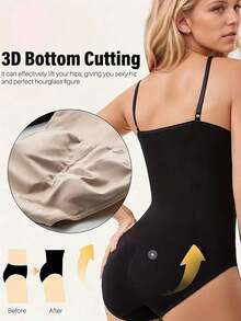 3 piezas de bodys moldeadores sin costuras, control de abdomen, levantamiento de glúteos, cintura ceñida, elegante para el verano - Multicolor - Ver 2