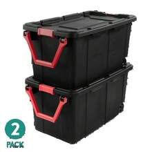 Sterilite Extra Large Storage Bin, 40 Gallon Wheeled Plastic Storage Container With Handle, Black, Pack Of 2, Industrial - Bộ 2 chiếc - Màu xám - Xem 1