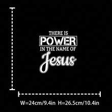 Parche termoadhesivo religioso de Jesús compatible - Transferencia de vinilo blanco con aplicación de plancha caliente, aplique lavable de bricolaje para camisetas, jeans, mochilas - Decoración, uso sin costura - Negro - Ver 1