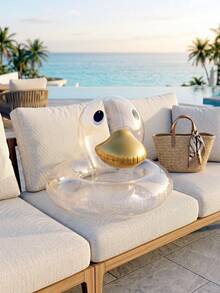 1pc Transparent Clear Duck Shaped Inflatable Swimming Ring, Summer Beach Pool Party Leisure Float - Multicolor - View 7